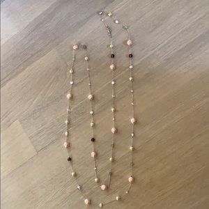 Beaded long necklace